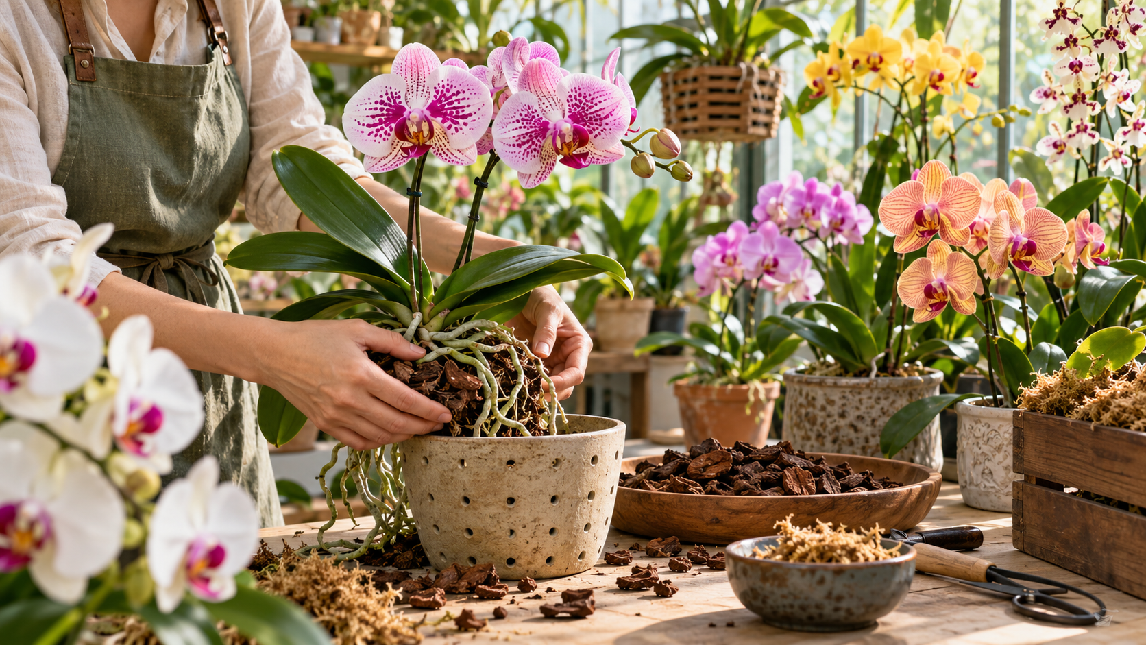 Orchidées et rempotage